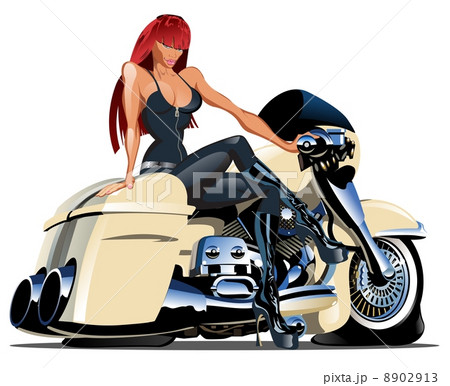Vector Cartoon Motorbike - Stock Illustration [8902913] - PIXTA