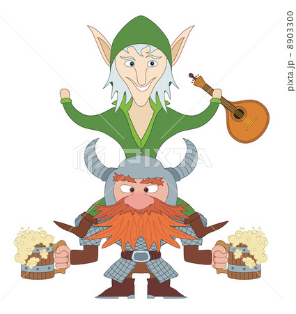 Friends drunken, elf and dwarf 8903300