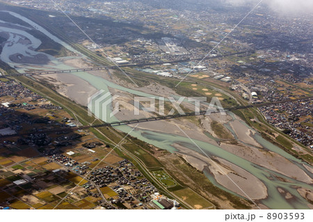 浜松の天竜川を空撮 浜松の天竜川を空撮 8903593
