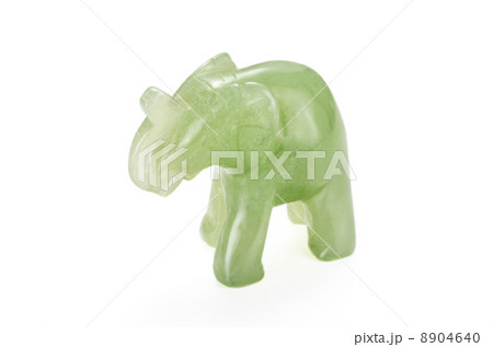 Figurine elephant carved from green jade Figurine elephant carved from green jade 8904640