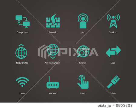 Networking icons. 8905208