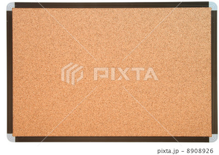empty notice cork board with white frame 8908926