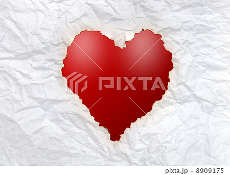 vintage burnt paper in heart shape 8909175