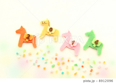 T午・フェルト4頭・2014ヨコ 8912096