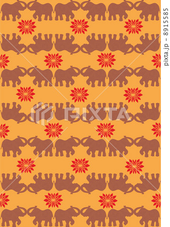 Festive typical indian elephant orange background 8915585