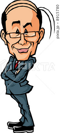 オヤジサラリーマンのイラスト素材
