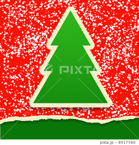 Rip paper card with Christmas tree 8917560