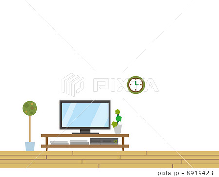 テレビとテレビ台のイラスト素材