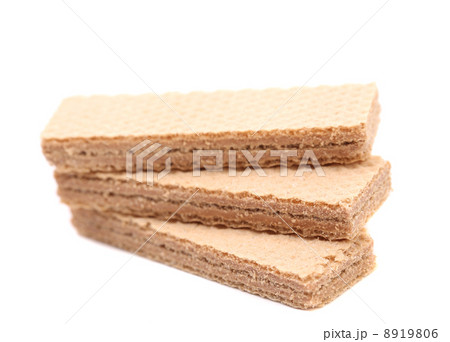 Stake of three wafers with chocolate. Stake of three wafers with chocolate. 8919806