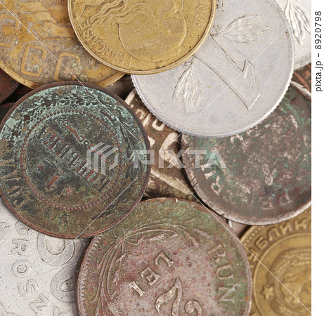 Close up of old coins. Close up of old coins. 8920798