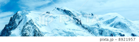 Mont Blanc mountain massif (view from Aiguille du Midi Mount, Fr 8921957