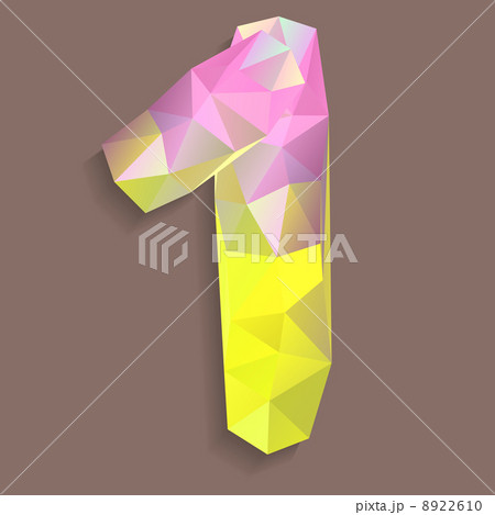 Geometric crystal digit 1 Geometric crystal digit 1 8922610