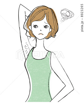 むだ毛が気になる女性 8923265