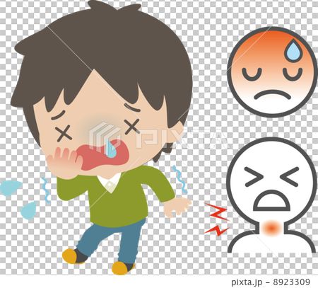 Illustration of a symptom of a common cold Illustration of a symptom of a common cold 8923309