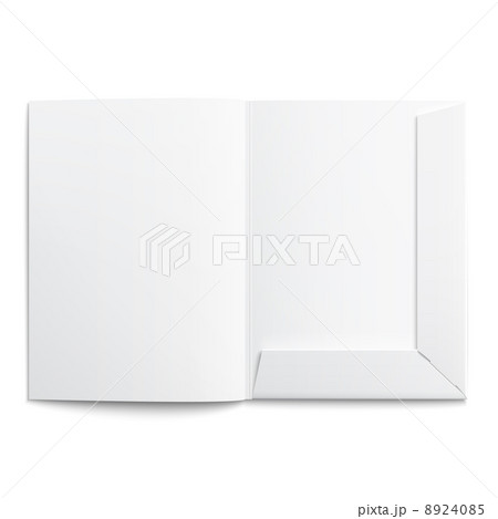 White empty open folder. 8924085