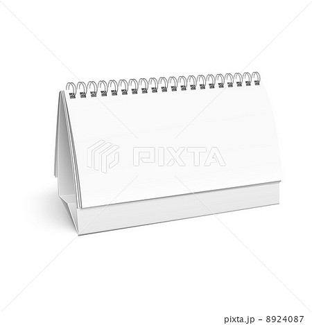 Blank paper desk spiral calendar. Blank paper desk spiral calendar. 8924087