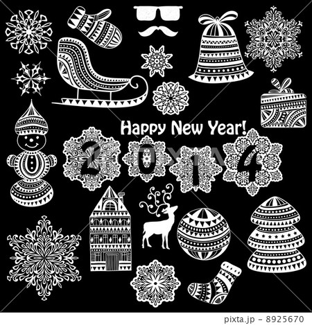 Vector Vintage Christmas Design Elements Vector Vintage Christmas Design Elements 8925670