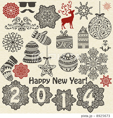 Vector Christmas and New Year Design Elements Vector Christmas and New Year Design Elements 8925673