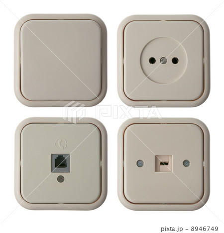 Four wall mounted electrical plates Four wall mounted electrical plates 8946749