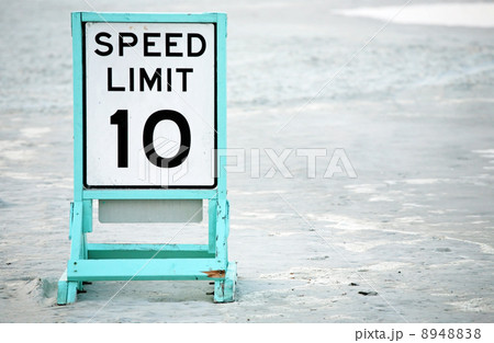 Posted speed limit on beach Posted speed limit on beach 8948838
