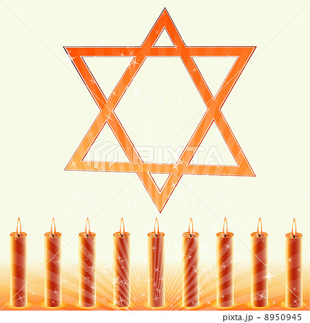 hanukkah card with candles 8950945