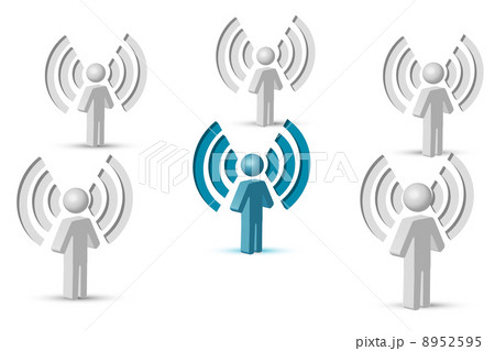 wifi symbol with people wifi symbol with people 8952595