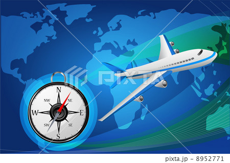 plane with compass 8952771