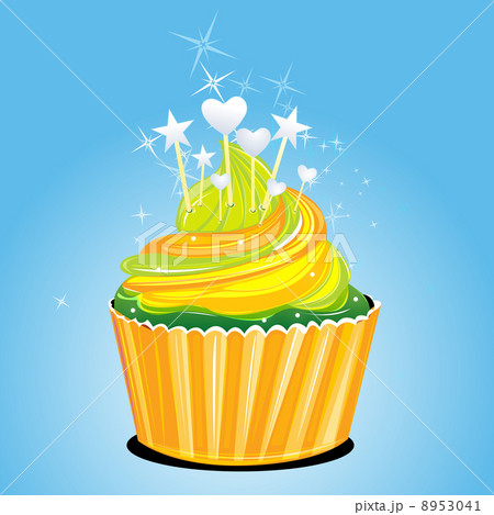 colorful ice cream with star and heart 8953041