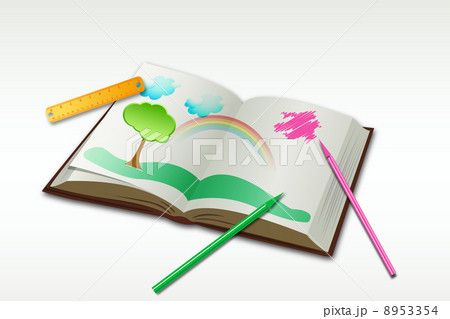 drawing book with sketch and natural view drawing book with sketch and natural view 8953354