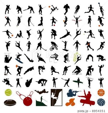 Silhouettes of sportsmen Silhouettes of sportsmen 8954351