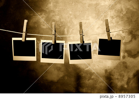 polaroid photo Held By Clothespins 8957305
