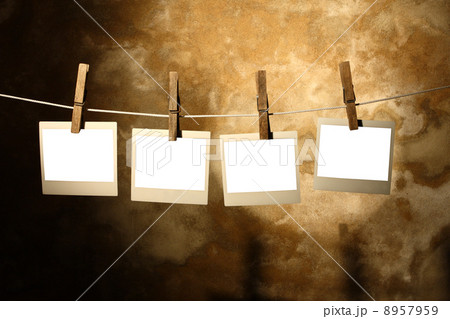 polaroid photo Held By Clothespins polaroid photo Held By Clothespins 8957959