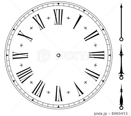 Blank Old Clock Face Stock Illustration