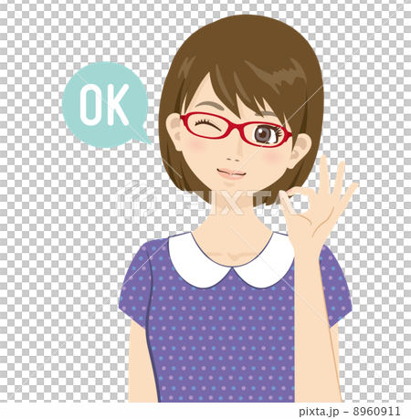 ウインクする女性 8960911