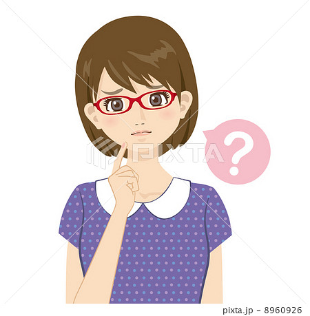 はてなマークと女性 はてなマークと女性 8960926