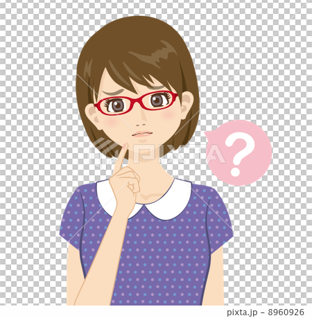 はてなマークと女性 はてなマークと女性 8960926