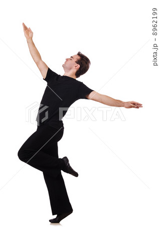 Dancer dancing on the white 8962199