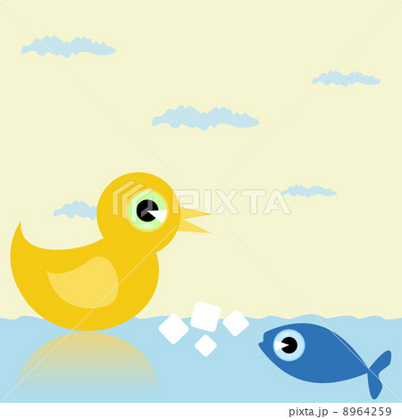 Duck and fish Duck and fish 8964259