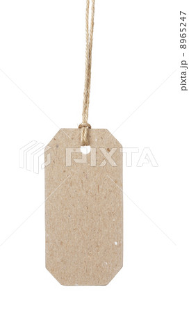 empty tag on twine with space for writing something empty tag on twine with space for writing something 8965247