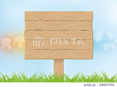 Sign on summer background 8965449