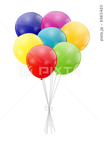 Color glossy balloons background vector illustration Color glossy balloons background vector illustration 8965485