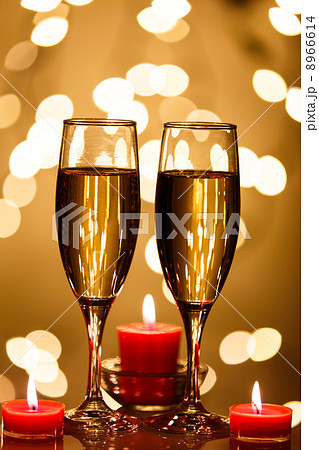 シャンパン　クリスマスイメージ 8966614