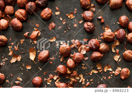 hazelnuts on the black board hazelnuts on the black board 8968223