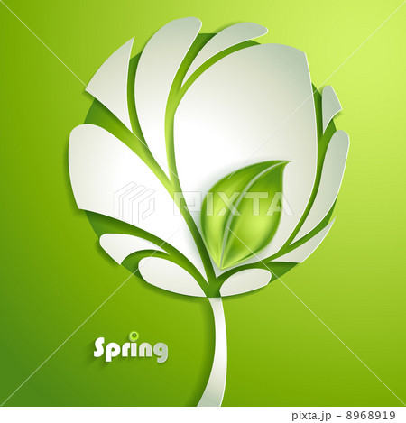 Abstract paper tree with green leafのイラスト素材 [8968919] - PIXTA