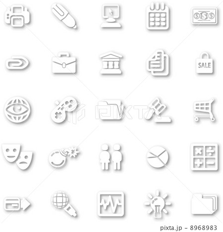 White minimalist icon set 8968983