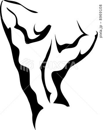 Sketch of athletic mans back 8969108