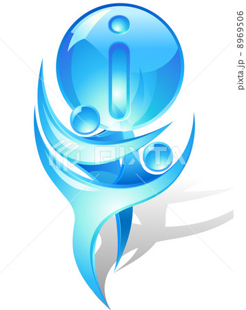 Icon with blue dancers and ball Icon with blue dancers and ball 8969506