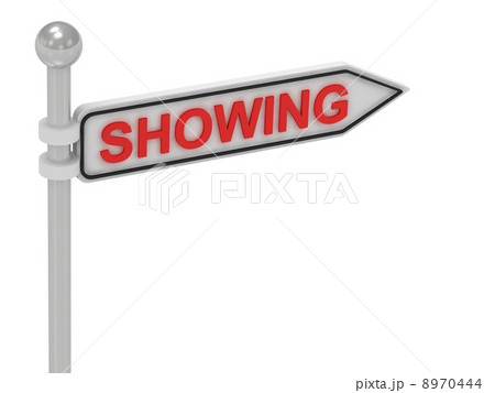 SHOWING arrow sign with letters 8970444