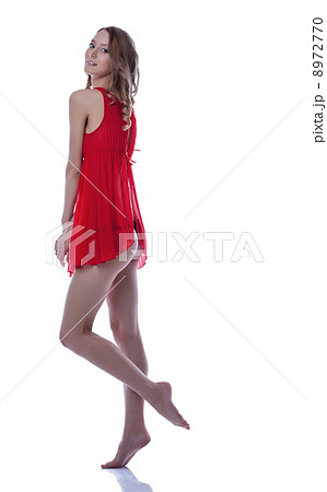 Sexy young underwear model posing in studio - Stock Photo [8972770] - PIXTA