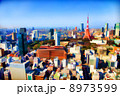 東京のビル群と東京タワー 8973599